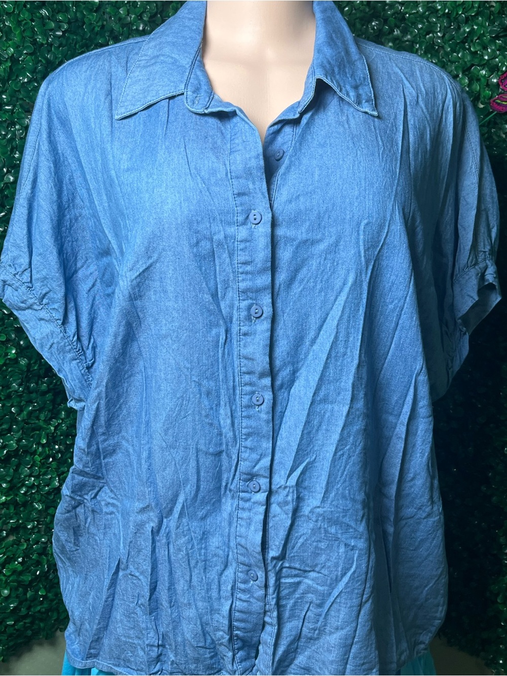 Light Blue women's Button-Down Shirt